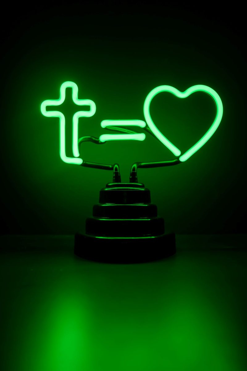 The heart of Jesus is love.  The cross equals the love of Jesus.