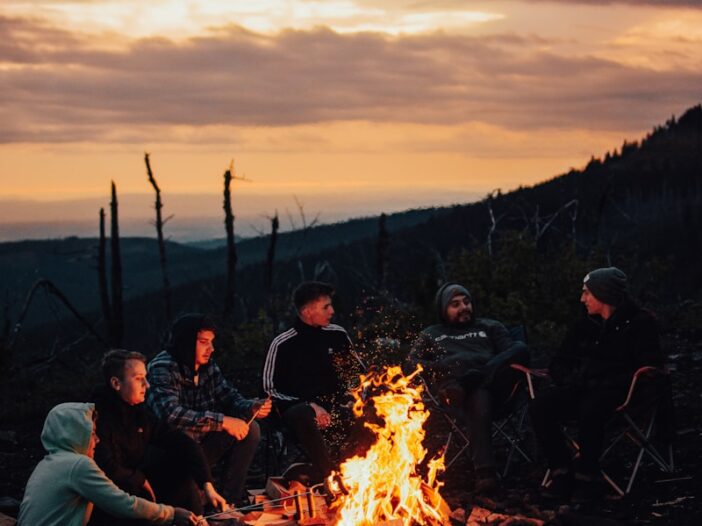 The sound of the devil's backbone while sitting around a campfire