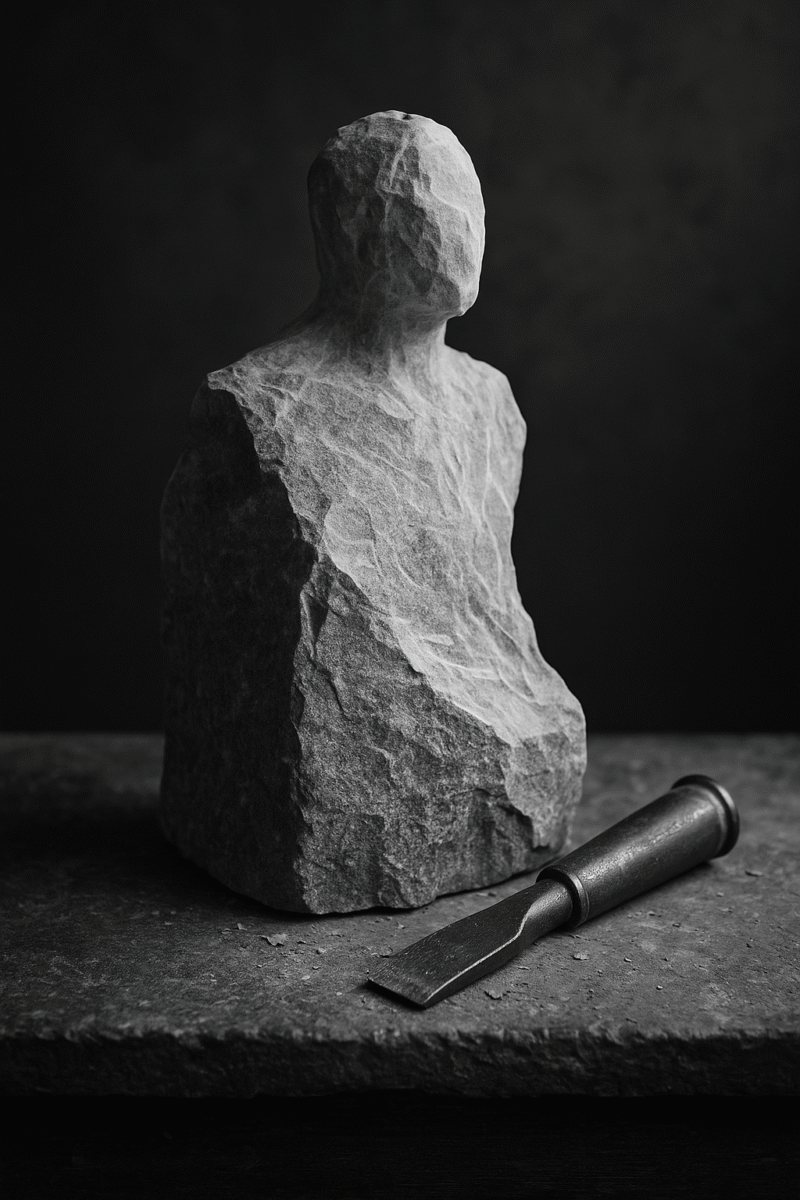 We are chiseled by time and by the hand of God, when we chose to be.