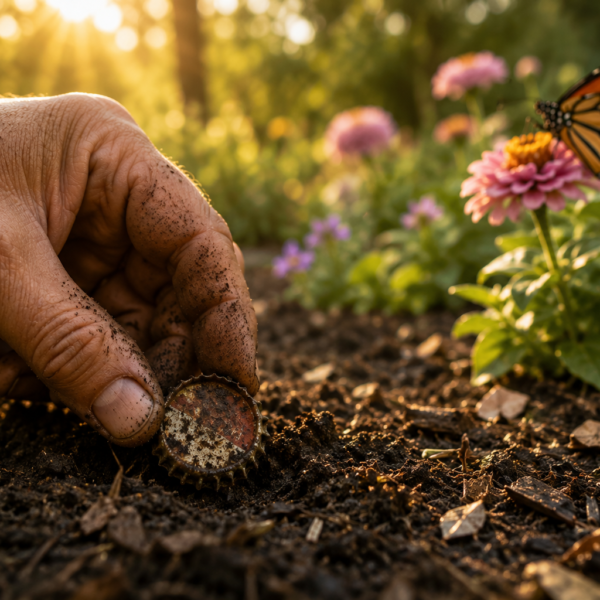 Redeeming the ruins from bottle caps to butterflies